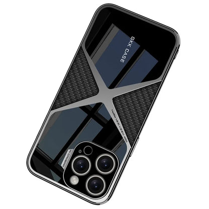 GKK For iPhone 15 Pro Max Case Anti-Scratch Leather+TPU+Hard PC Splice Phone Cover