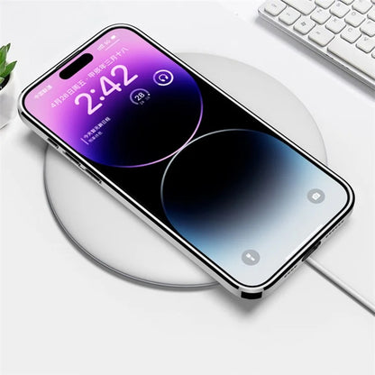 GKK For iPhone 14 Pro Cell Phone Case Leather Coated TPU Frame PC Back Splicing Shell