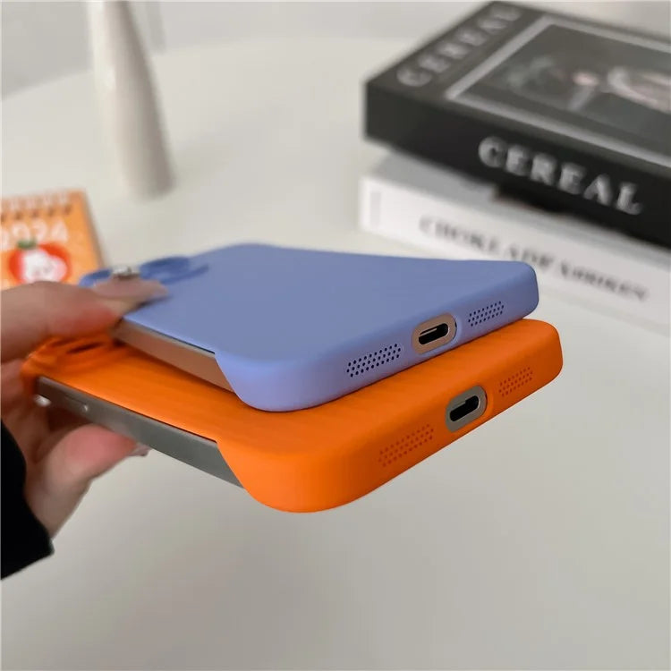 For iPhone 14 Pro Max Case Corrugated Texture Frameless Hard PC Phone Cover