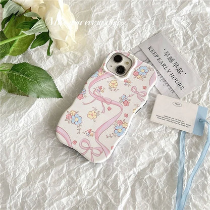 For iPhone 15 Flower Pattern Back Cover Acrylic+TPU Detachable Phone Case