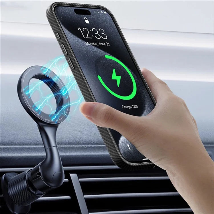 SULADA For iPhone 15 Case Compatible with Magsafe TPU+PU Leather Back Phone Cover