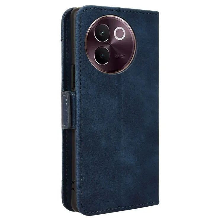 For vivo V30e 5G / V40 Lite 5G Case PU Leather Flip Folio Phone Cover with Multiple Card Holders