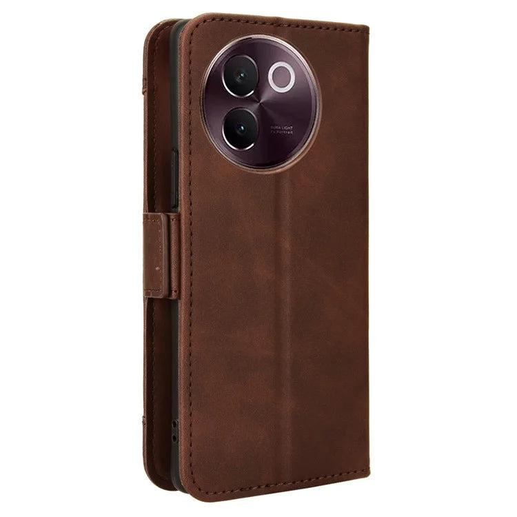 For vivo V30e 5G / V40 Lite 5G Case PU Leather Flip Folio Phone Cover with Multiple Card Holders