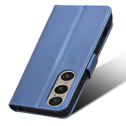 For Sony Xperia 1 VI Leather Wallet Case Diamond Texture Phone Cover with Folding Stand