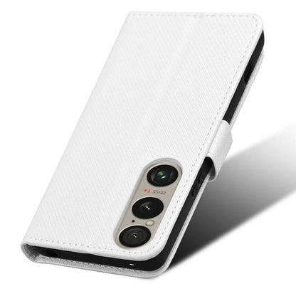 For Sony Xperia 1 VI Leather Wallet Case Diamond Texture Phone Cover with Folding Stand