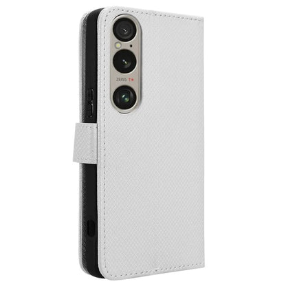 For Sony Xperia 1 VI Leather Wallet Case Diamond Texture Phone Cover with Folding Stand