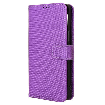 For Sony Xperia 1 VI Leather Wallet Case Diamond Texture Phone Cover with Folding Stand