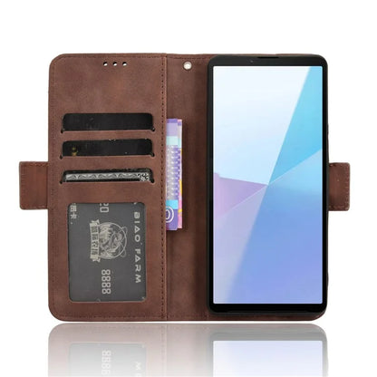For Sony Xperia 10 VI Case PU Leather Flip Folio Phone Cover with Multiple Card Holders