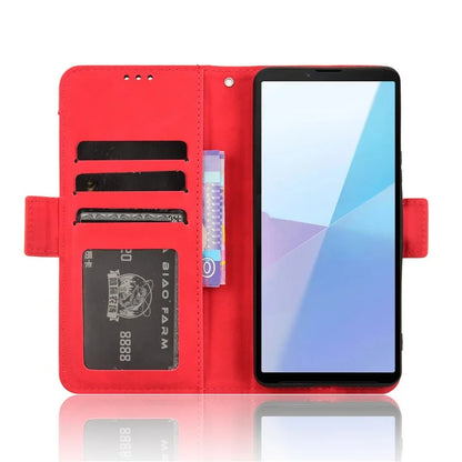 For Sony Xperia 10 VI Case PU Leather Flip Folio Phone Cover with Multiple Card Holders