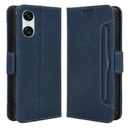 For Sony Xperia 10 VI Case PU Leather Flip Folio Phone Cover with Multiple Card Holders