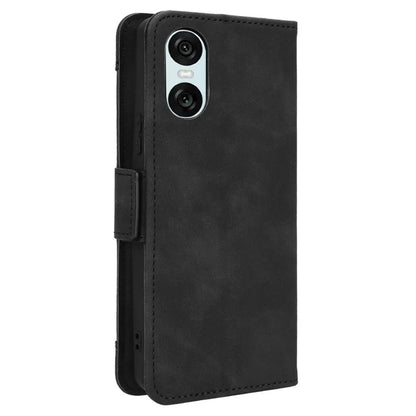 For Sony Xperia 10 VI Case PU Leather Flip Folio Phone Cover with Multiple Card Holders