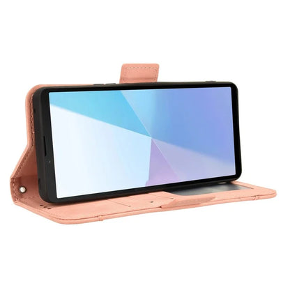 For Sony Xperia 10 VI Case PU Leather Flip Folio Phone Cover with Multiple Card Holders