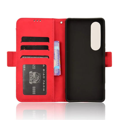 For Sony Xperia 1 VI Shockproof Case Multiple Card Slots Leather Phone Cover