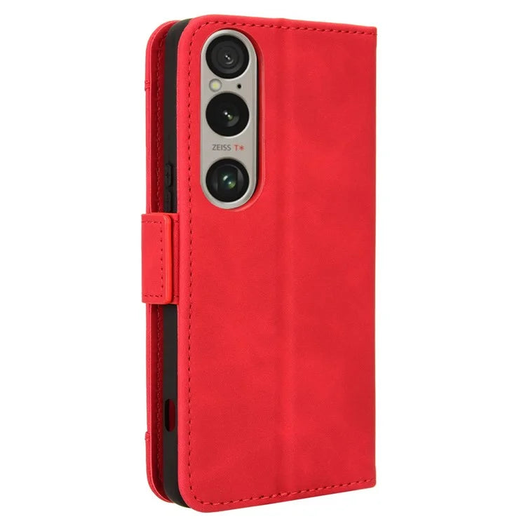 For Sony Xperia 1 VI Shockproof Case Multiple Card Slots Leather Phone Cover