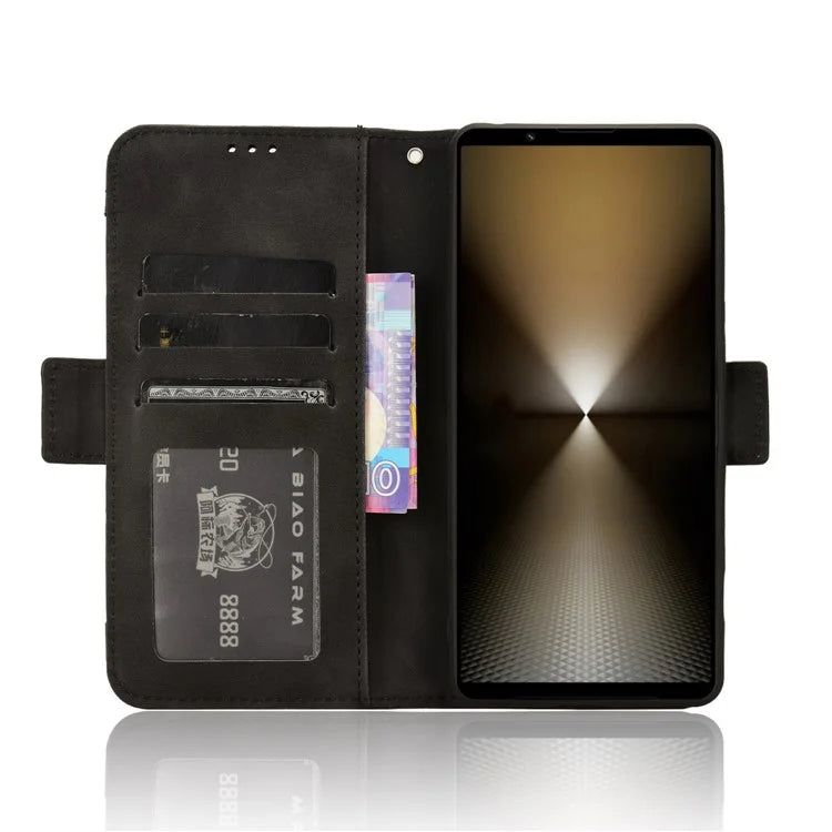For Sony Xperia 1 VI Shockproof Case Multiple Card Slots Leather Phone Cover