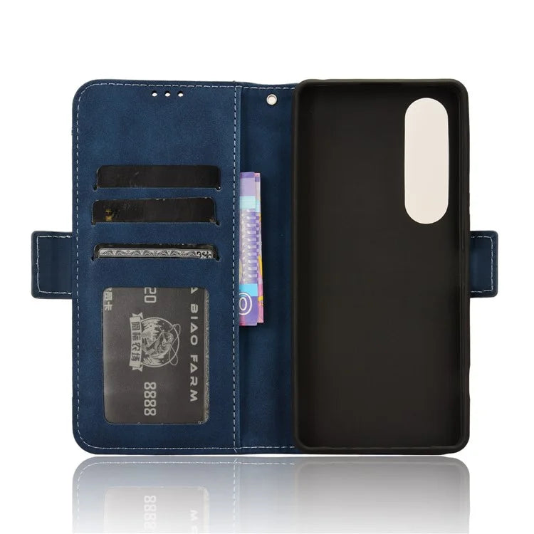 For Sony Xperia 1 VI Shockproof Case Multiple Card Slots Leather Phone Cover