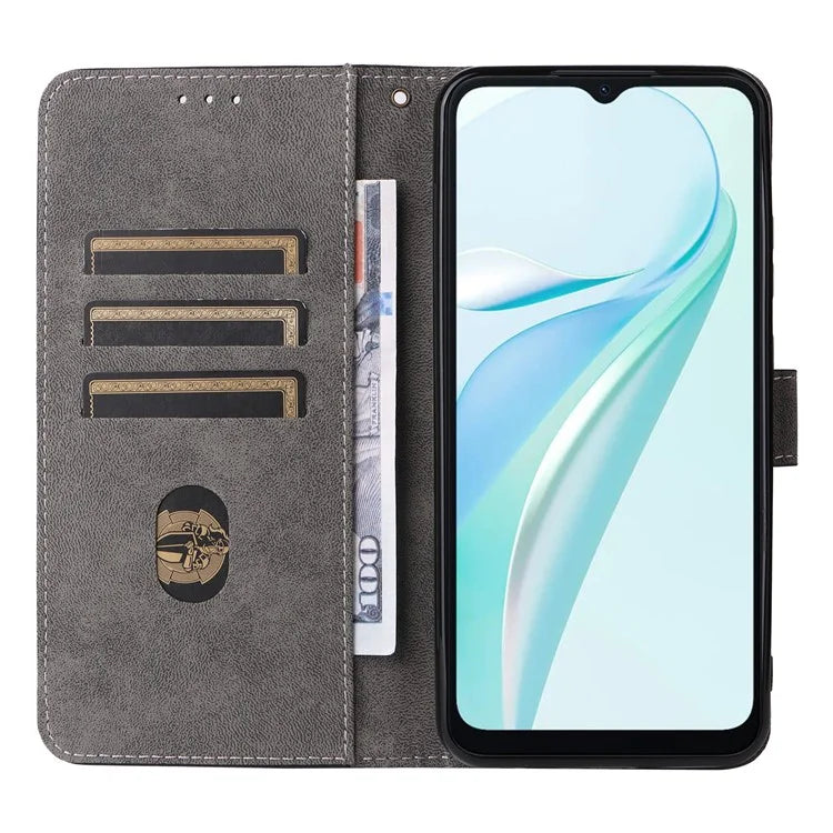 For Blackview Wave 6C Wallet Phone Case Anti-Drop PU Leather Flip Cover with RFID Blocking