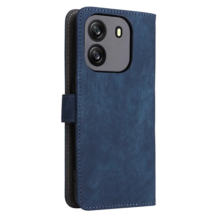 For Blackview Wave 6C Wallet Phone Case Anti-Drop PU Leather Flip Cover with RFID Blocking