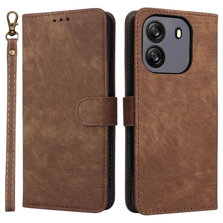 For Blackview Wave 6C Wallet Phone Case Anti-Drop PU Leather Flip Cover with RFID Blocking