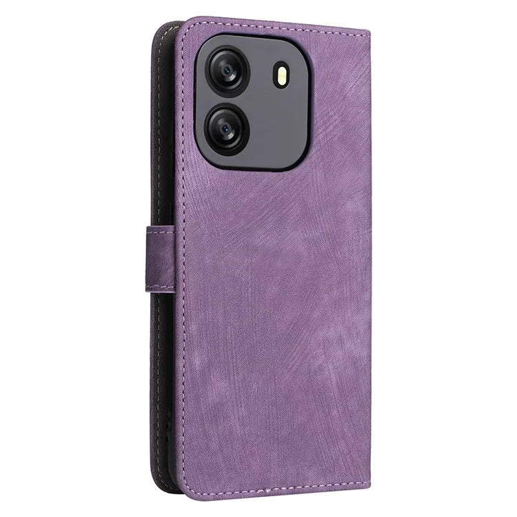 For Blackview Wave 6C Wallet Phone Case Anti-Drop PU Leather Flip Cover with RFID Blocking