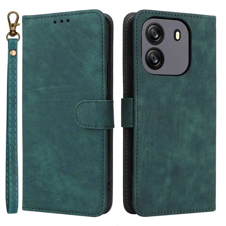For Blackview Wave 6C Wallet Phone Case Anti-Drop PU Leather Flip Cover with RFID Blocking