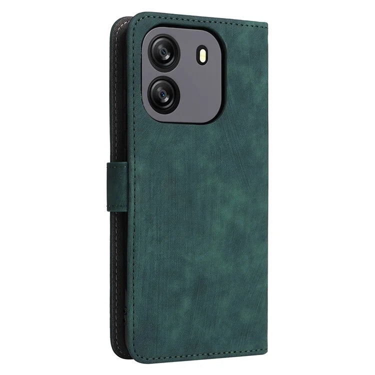 For Blackview Wave 6C Wallet Phone Case Anti-Drop PU Leather Flip Cover with RFID Blocking