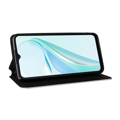 For Blackview Wave 6C Case Rhombus Imprinted Wallet Magnetic Clasp Phone Cover