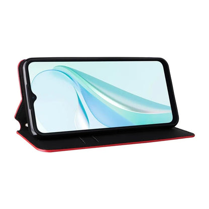 For Blackview Wave 6C Case Rhombus Imprinted Wallet Magnetic Clasp Phone Cover