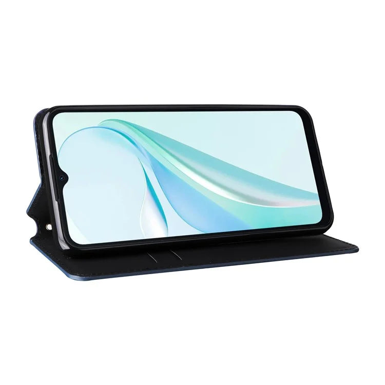 For Blackview Wave 6C Case Rhombus Imprinted Wallet Magnetic Clasp Phone Cover
