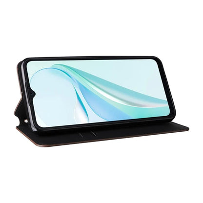 For Blackview Wave 6C Case Rhombus Imprinted Wallet Magnetic Clasp Phone Cover