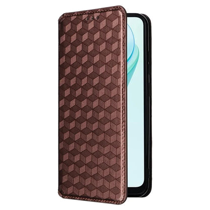 For Blackview Wave 6C Case Rhombus Imprinted Wallet Magnetic Clasp Phone Cover