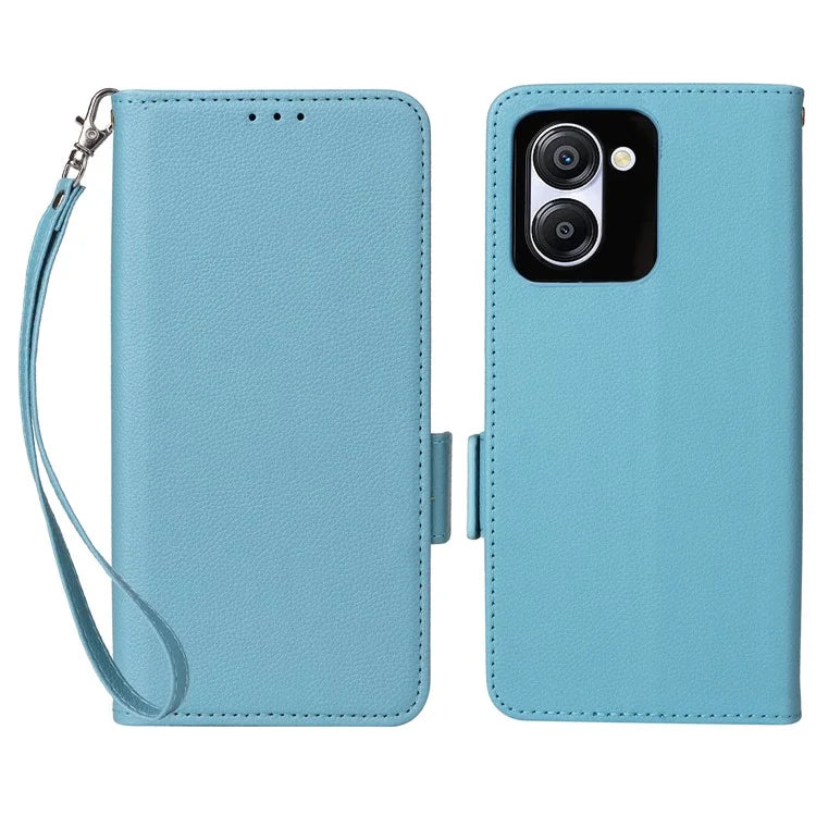 For Blackview Color 8 Leather Case Wallet Litchi Texture Magnetic Clasp Phone Cover