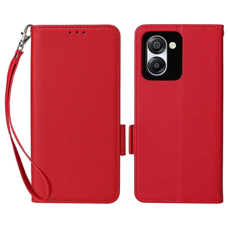 For Blackview Color 8 Leather Case Wallet Litchi Texture Magnetic Clasp Phone Cover