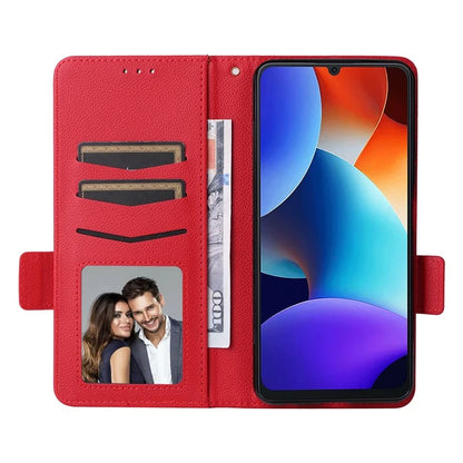 For Blackview Color 8 Leather Case Wallet Litchi Texture Magnetic Clasp Phone Cover