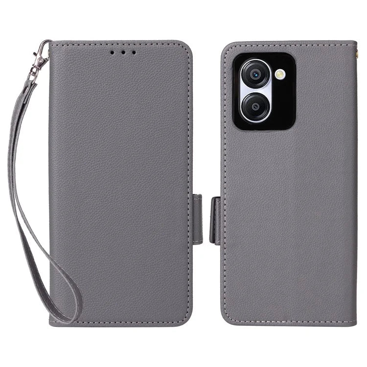 For Blackview Color 8 Leather Case Wallet Litchi Texture Magnetic Clasp Phone Cover