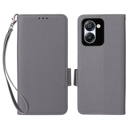 For Blackview Color 8 Leather Case Wallet Litchi Texture Magnetic Clasp Phone Cover