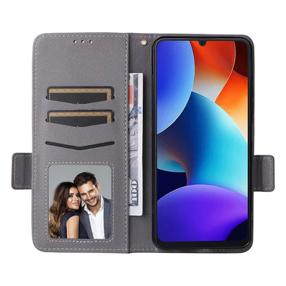 For Blackview Color 8 Leather Case Wallet Litchi Texture Magnetic Clasp Phone Cover