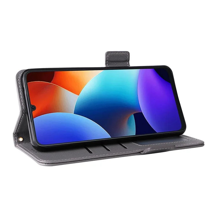 For Blackview Color 8 Leather Case Wallet Litchi Texture Magnetic Clasp Phone Cover
