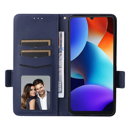 For Blackview Color 8 Leather Case Wallet Litchi Texture Magnetic Clasp Phone Cover