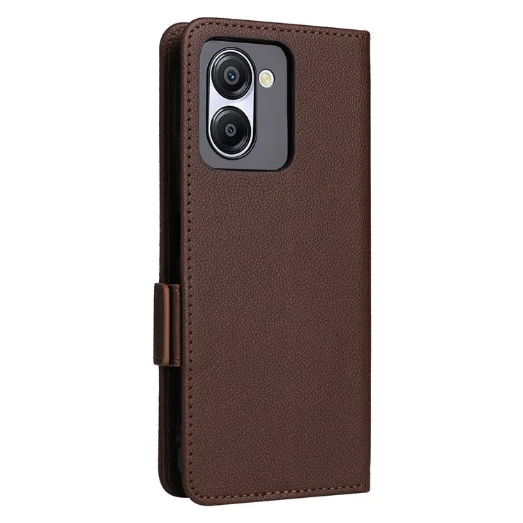 For Blackview Color 8 Leather Case Wallet Litchi Texture Magnetic Clasp Phone Cover