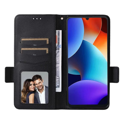 For Blackview Color 8 Leather Case Wallet Litchi Texture Magnetic Clasp Phone Cover