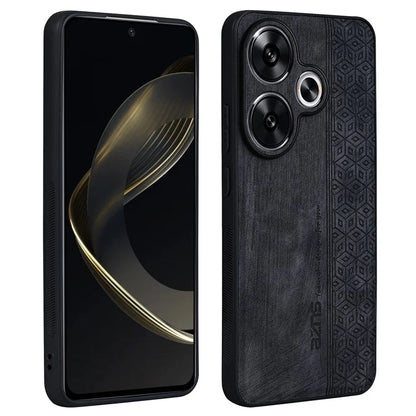 AZNS For Xiaomi Redmi Turbo 3 5G / Poco F6 5G Case PU Leather Coated TPU Imprinted Phone Cover