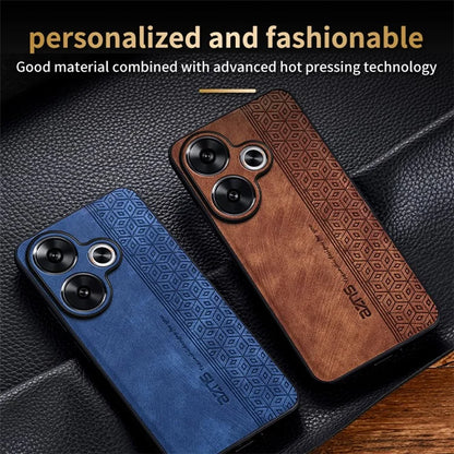 AZNS For Xiaomi Redmi Turbo 3 5G / Poco F6 5G Case PU Leather Coated TPU Imprinted Phone Cover