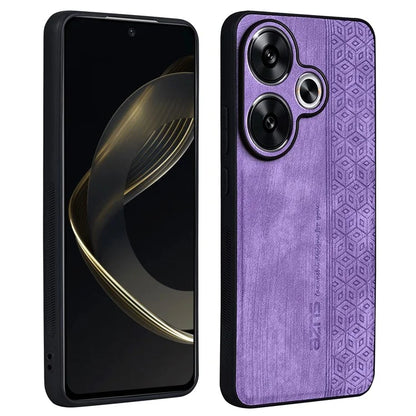 AZNS For Xiaomi Redmi Turbo 3 5G / Poco F6 5G Case PU Leather Coated TPU Imprinted Phone Cover