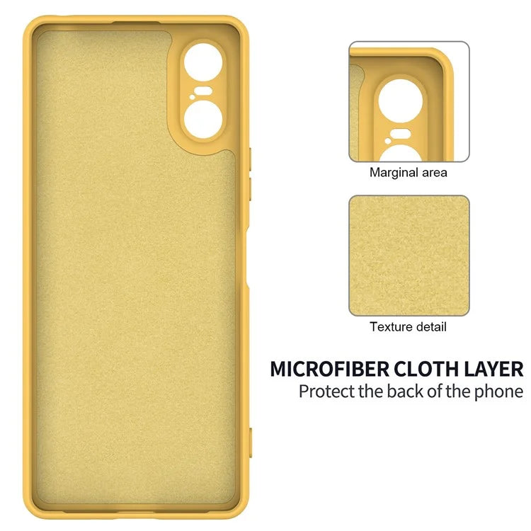 For Sony Xperia 10 VI Case Liquid Silicone Protective Phone Cover with Hand Strap