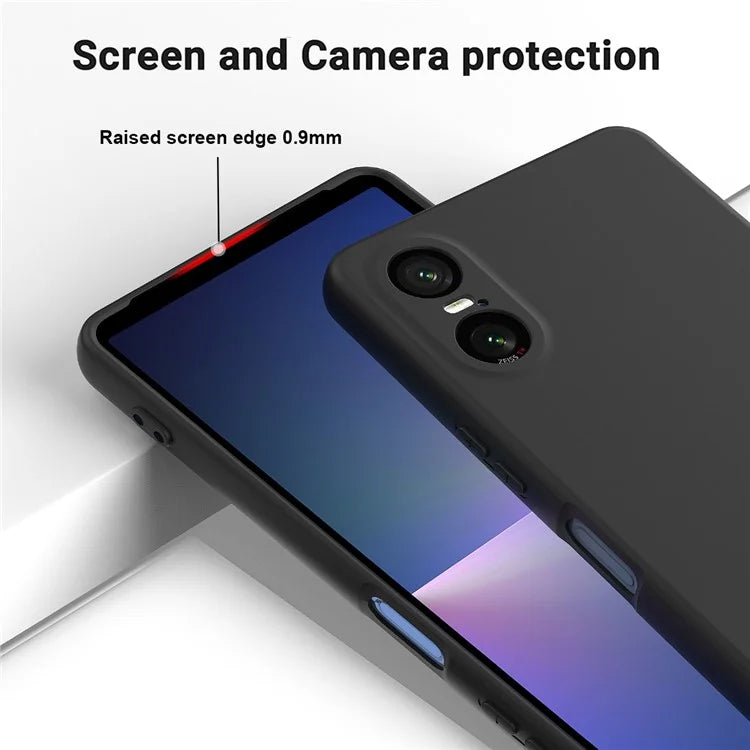 For Sony Xperia 10 VI Case Liquid Silicone Protective Phone Cover with Hand Strap