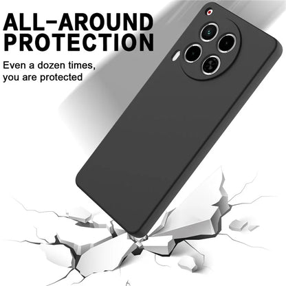 For TECNO Camon 30 4G Case with Hand Strap Liquid Silicone Protective Phone Cover