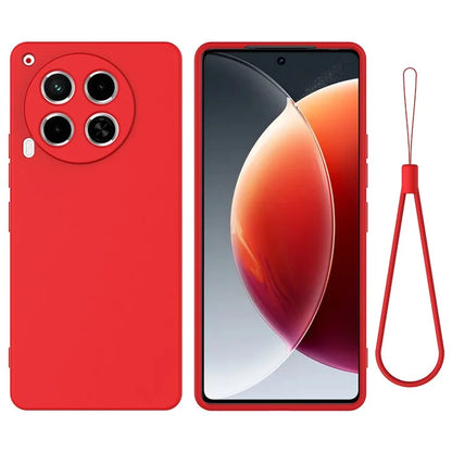 For TECNO Camon 30 4G Case with Hand Strap Liquid Silicone Protective Phone Cover