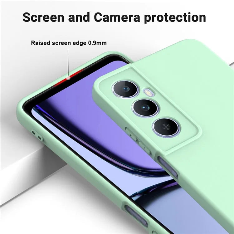 For Realme C65 4G Protective Case Liquid Silicone Phone Cover with Wrist Strap