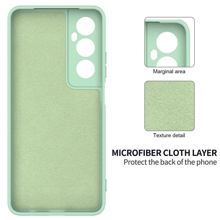 For Realme C65 4G Protective Case Liquid Silicone Phone Cover with Wrist Strap